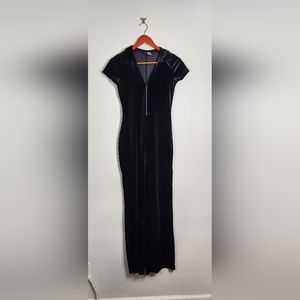 H&M Velvet Jumpsuit Black
